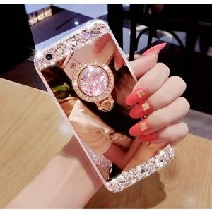 Diamond Bling with Kickstand Mirror case cover